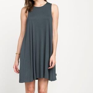 *RVCA Tee Shirt Dress Medium Dusty Sage Green